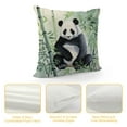 thumbnail image 4 of Nawypu Cute Panda Pillow Cover Watercolor Lovely Wild Animal Bamboo Leaves Decor Pillow Case for Kids Teens Adults Ink Painting Chinese Style Cushion Cover for Bedroom Chaits Couch, 4 of 5