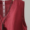 thumbnail image 6 of ZyeKqe Cotton Linen Tank Tops for Women Sleeveless Shirts Casual V Neck Blouses Loose Fitted Top, 6 of 7