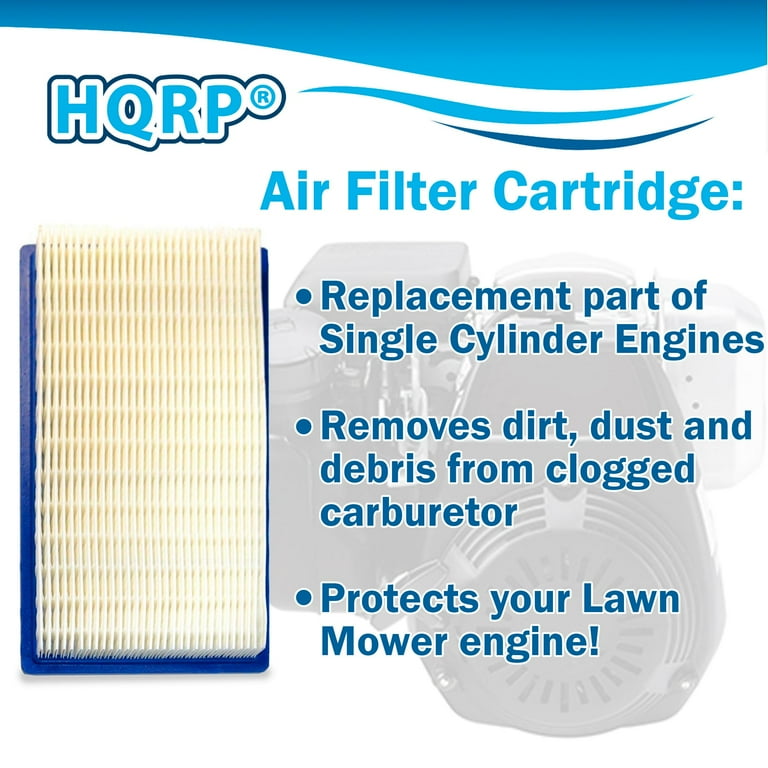 HQRP 2-pack Flat Cartridge Filter with Pre-filter for Briggs