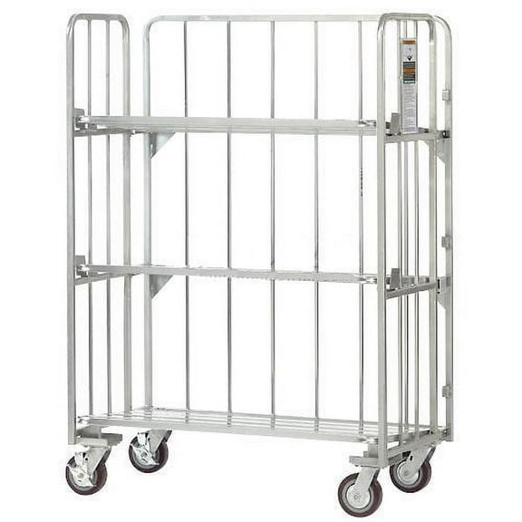 Folding Truck with Slatted Tilting Shelves, 48"L x 26"W x 68"H, 2000 Lb. Capacity