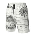thumbnail image 4 of Pofeuu Summer Vacation Scene With Camping Van Prin Men's Swim Trunks Quick Dry Bathing Suit Swimming Board Shorts Mesh Lining Beach Swimwear-Large, 4 of 6