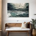 thumbnail image 3 of Elephant Stock Stormy Wall Art - Horizontal Canvas Wall Art - Living Room Wall Decor - Nature Canvas - Teal And White Decor - 48" x 32", 3 of 8
