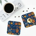 thumbnail image 5 of Balery 4 Pcs Funny Steam Trainleather Coasters Set, Drink Table Cup Coasters For Living Room Kitchen Coffee Decor, 5 of 9