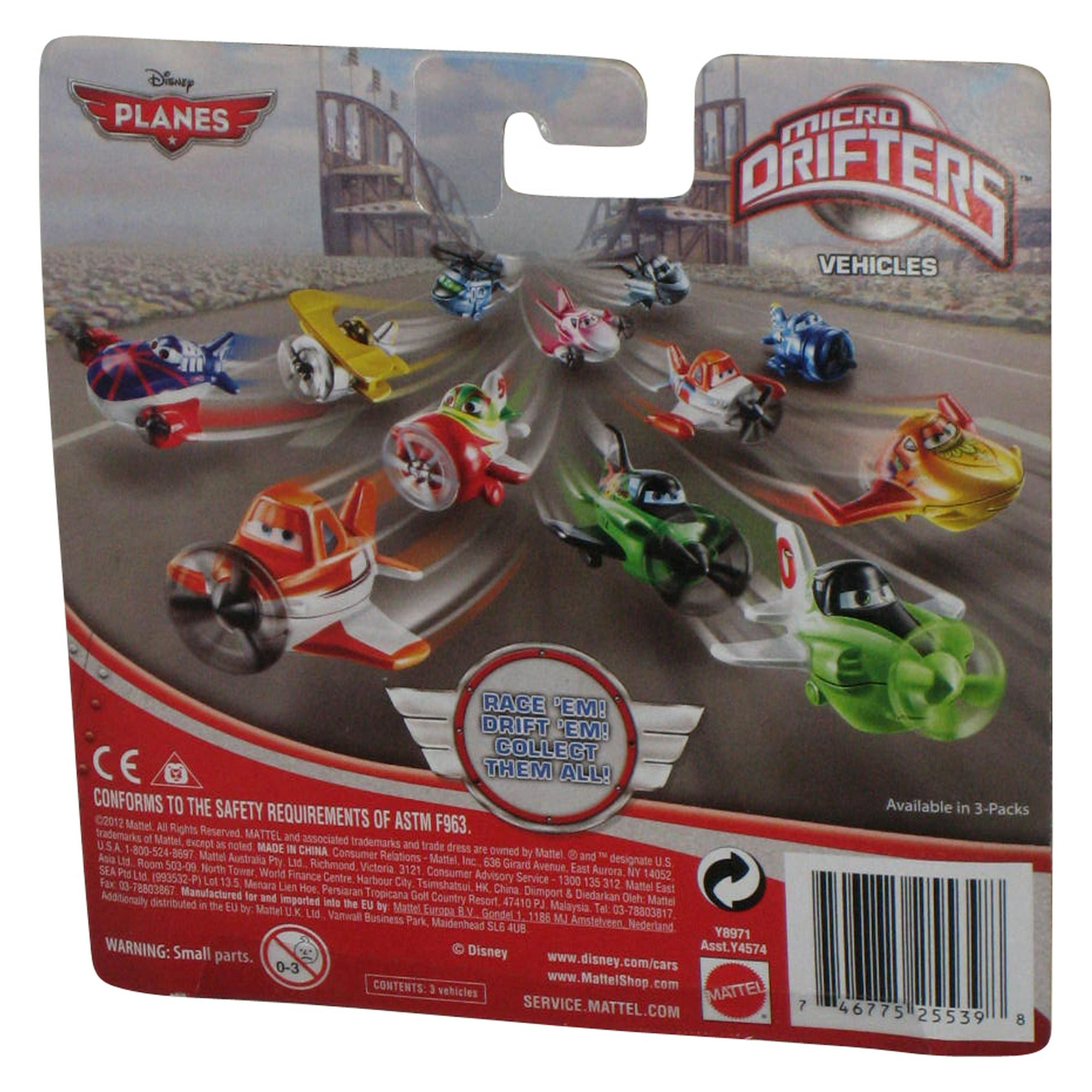 Disney Planes Micro Drifters Rochelle Bulldog and El Chupacabra 3 Pack Walmart