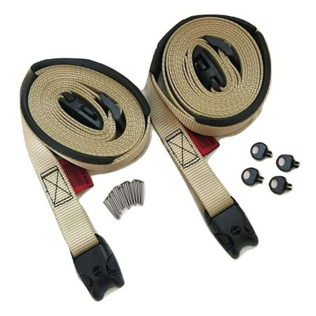 

2 pc Wind Strap Kit Hot Tub Secure ACW Loc Spa Hurricane Tie Down 8 Ft | TAN | 8ACW412PTN