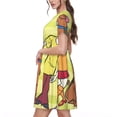 thumbnail image 4 of Lsque Scooby-Doo Print Women's Casual Dress T-Shirt Summer Short Sleeve Scoop Neck Swing Dresses, 4 of 7