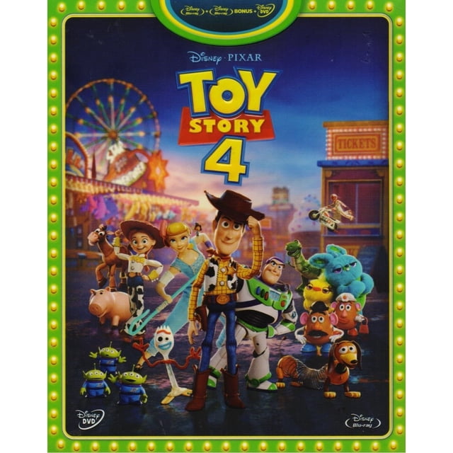 Toy Story 4 Disney Pixar Pelicula Blu-ray + Dvd + Bonus Disney Blu Ray + DVD