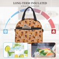 thumbnail image 4 of Naloa Hippie Ditsy Floral Print Lunch Bag for Women & Men Insulated Lunch Box or Cooler Lunch Tote Bags for Work, Travel, Outdoor, 4 of 5
