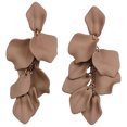 thumbnail image 1 of Pendientes largos de pétalos de rosa acrílicos para mujeres y niñas con pendientes de flores exageradas Pendientes de borlas de flores colgantes, 1 of 5