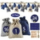 thumbnail image 1 of Fiudx Calendario de Adviento Diy, 24 Bolsas de Tela con Pinzas de Madera, 48 Pegatinas Numeradas, Cuerda de 10 M, Decoración para Árbol de Navidad, Cuenta Regresiva para Fiestas, Material de Lino, Ta, 1 of 7