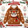 thumbnail image 2 of HAYIMI Pet Pouch Hoodie For Men Women Flannel Lined Sweatshirt With Holding Hole Front Pockets Carry Pouch For Small Cat Puppy Hoodie with Dog Carrier Pet Pouch Pocket, 2 of 5