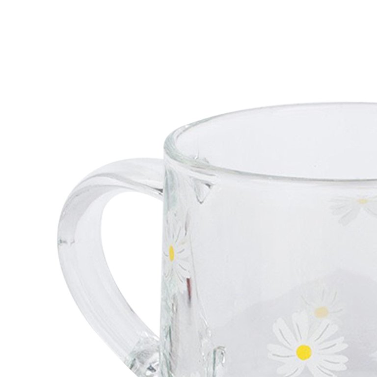 Clear Glass Cups, Camping Mugs, Tea Cups, Drink Cups, Juice Mugs, Tea Mugs,  Tea Cups with Handles, Water Cups for Tea, Yogurt, Juice And Flowers 