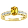 thumbnail image 2 of Tommaso Design� Oval 7x5mm Genuine Yellow Sapphire Solitaire Engagement Ring, 2 of 9