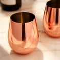 thumbnail image 6 of Viski Copper Stemless Wine Glasses for Party, Home Bar Gifts, 18oz Set of 2, 6 of 10