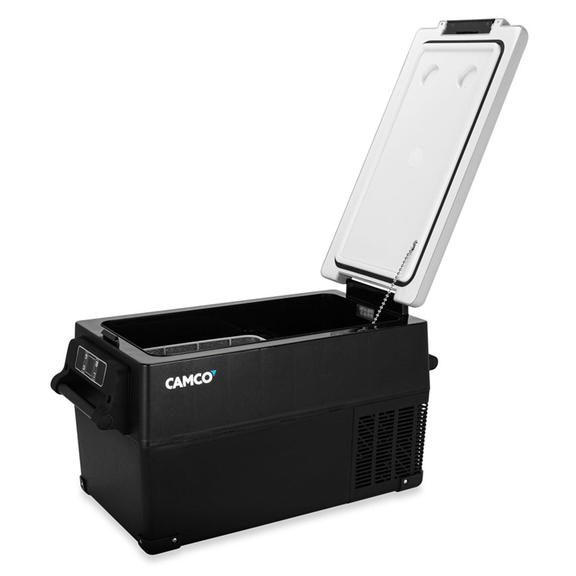 Camco Mobile App control Portable Refrigerator with 7-foot AC adapter Plastic/Polymer Black, 28lb