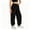 Black, variant on Girls Boys Sequin Jogger Pants Sparkle High Waist Kids Glitter Dancewear Trousers with Pockets