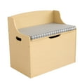 thumbnail image 2 of Humble Crew Hinged Kids Storage Toy Chest with Removable Cushion, Natural/Grey, 2 of 7