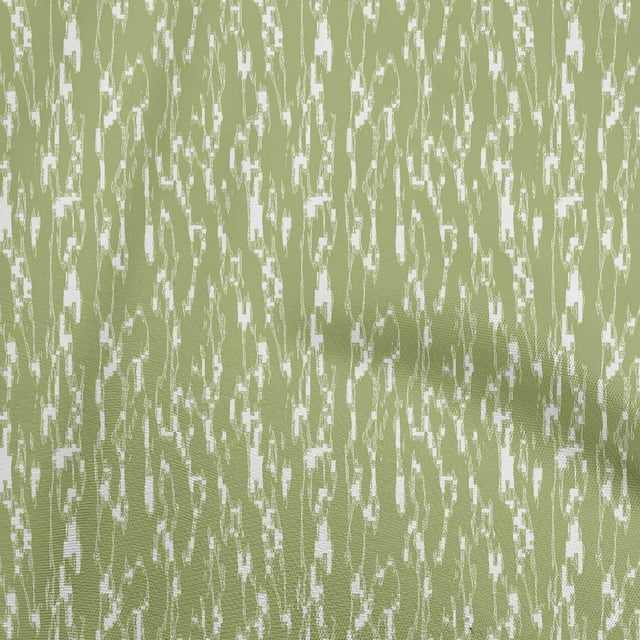 oneOone Polyester Spandex Green Fabric Abstract Sewing Craft Projects Fabric Prints By Yard 56 Inch Wide
