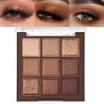 thumbnail image 1 of Paleta de sombras de ojos FLYEEO, marrón neutro, oro rosa, 9 colores, 1 of 7