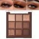 thumbnail image 1 of Paleta de sombras de ojos FLYEEO, marrón neutro, oro rosa, 9 colores, 1 of 7