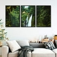 thumbnail image 3 of IDEA4WALL 3 Piece Framed Canvas Wall Art for Living Room, Bedroom Waterfall in Deep Forest of Croatia Canvas Prints for Modern Home Decoration Ready to Hang, 3 of 4