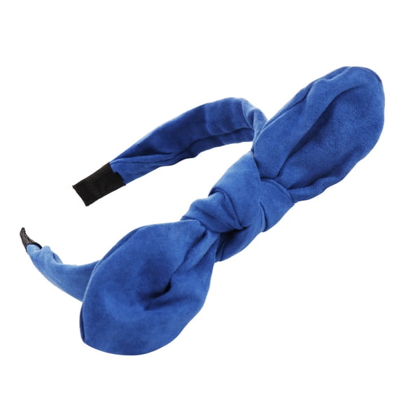 Headbands for Women Fashion Bow Knot band Head Hoop Simple Sweet Suede Lightweight Hair Accessories Blue