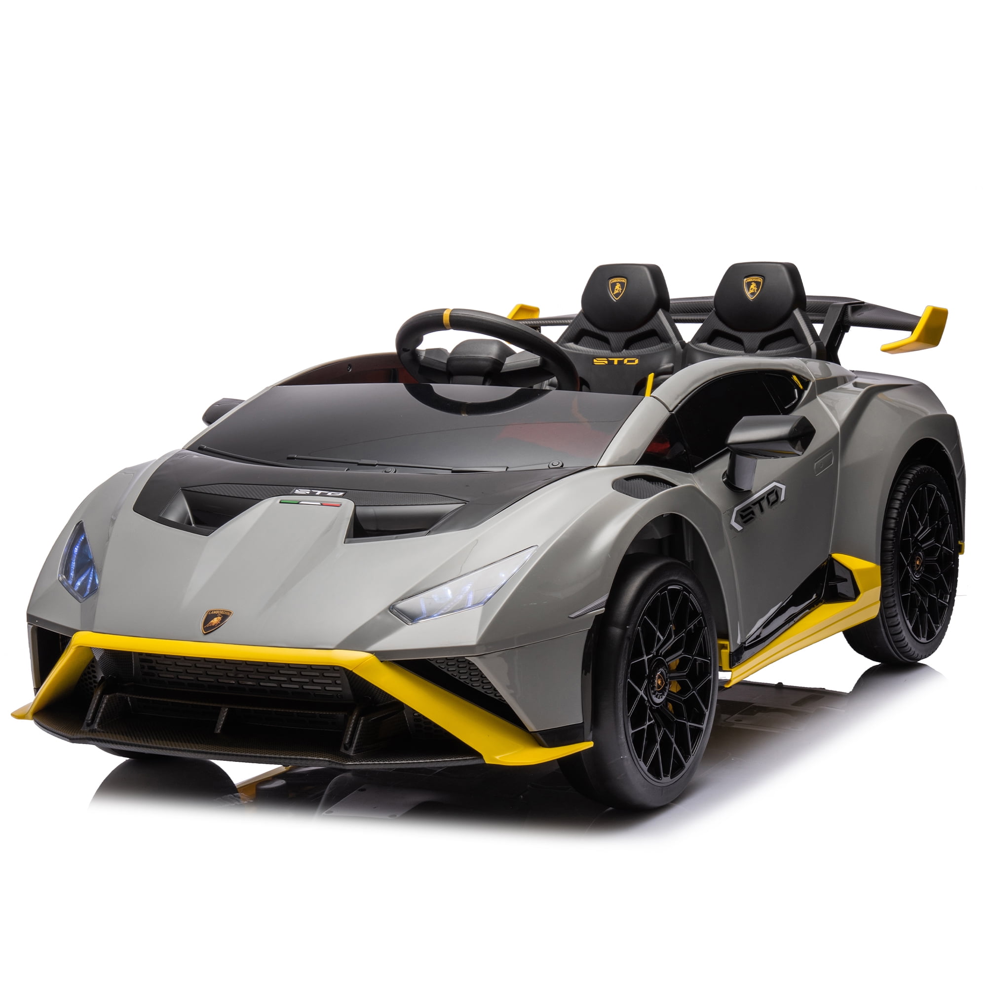 CIPACHO 24V Ride On Car for Kids with Control, Licensed Lamborghini Huracan Sto Battery Powered Electric Vehicles Sports Car, Sound System, Hydraulic Doors, Gray CIPACHO 24V Ride On Car for Kids with Control, Licensed Lamborghini Huracan Sto Battery Powered Electric Vehicles Sports Car, Sound System, Hydraulic Doors, Gray