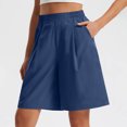 thumbnail image 2 of Diufon Dress Shorts for Women Casual High Waisted Above Knee Length Shorts Wide Leg Summer Shorts with Pockets, 2 of 9