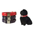 Rantow Leather Collar Dog Collar Adjustable for Puppy Small Medium Dogs
