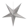 thumbnail image 1 of Forma de estrella Papel Bombilla de lámpara Jaula Lámpara colgante Pantalla de lámpara Cubierta colgante Pantalla de lámpara en apariencia de estrella para decorac Plata 90cm Yotijar Decoración navideña, 1 of 10
