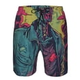 thumbnail image 3 of Pofeuu Neon Zombie Skull Prin Men's Swim Trunks Quick Dry Bathing Suit Swimming Board Shorts Mesh Lining Beach Swimwear-XX-Large, 3 of 6
