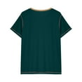 thumbnail image 4 of Henley Shirts for Men Summer Short Sleeve Tactical Shirts Casual Classic-Fit Workout T-Shirt V Neck Button Sports Tees Green S, 4 of 5