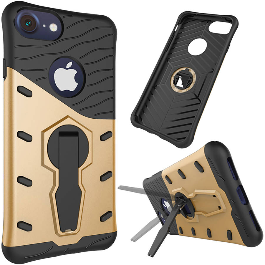 Hybrid Skin Protecion Case with Kickstand for Apple iPhone 7 Exact Fit