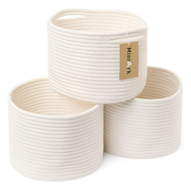 Cesta de almacenamiento pequeña para organizar estanterías en forma de cubo Cestas de almacenamiento para armario
