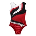 thumbnail image 3 of Alvivi Kids Girls Sparkly Gymnastics Workout Leotard Sleeveless Ballet Dance Bodysuit Red 14, 3 of 7
