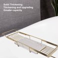 thumbnail image 3 of Metal Marble Bathtub Rack with Anti Slip, Space Saving, Multi Functional Expandable Bathtub Tray for House Warming Gift, 3 of 8