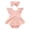 Pink, variant on Girls Ribbed Lace Backless Romper Bodysuit Little Girls Dress Headband Clothes Outfits Set Baby Summer Autumn Clothing