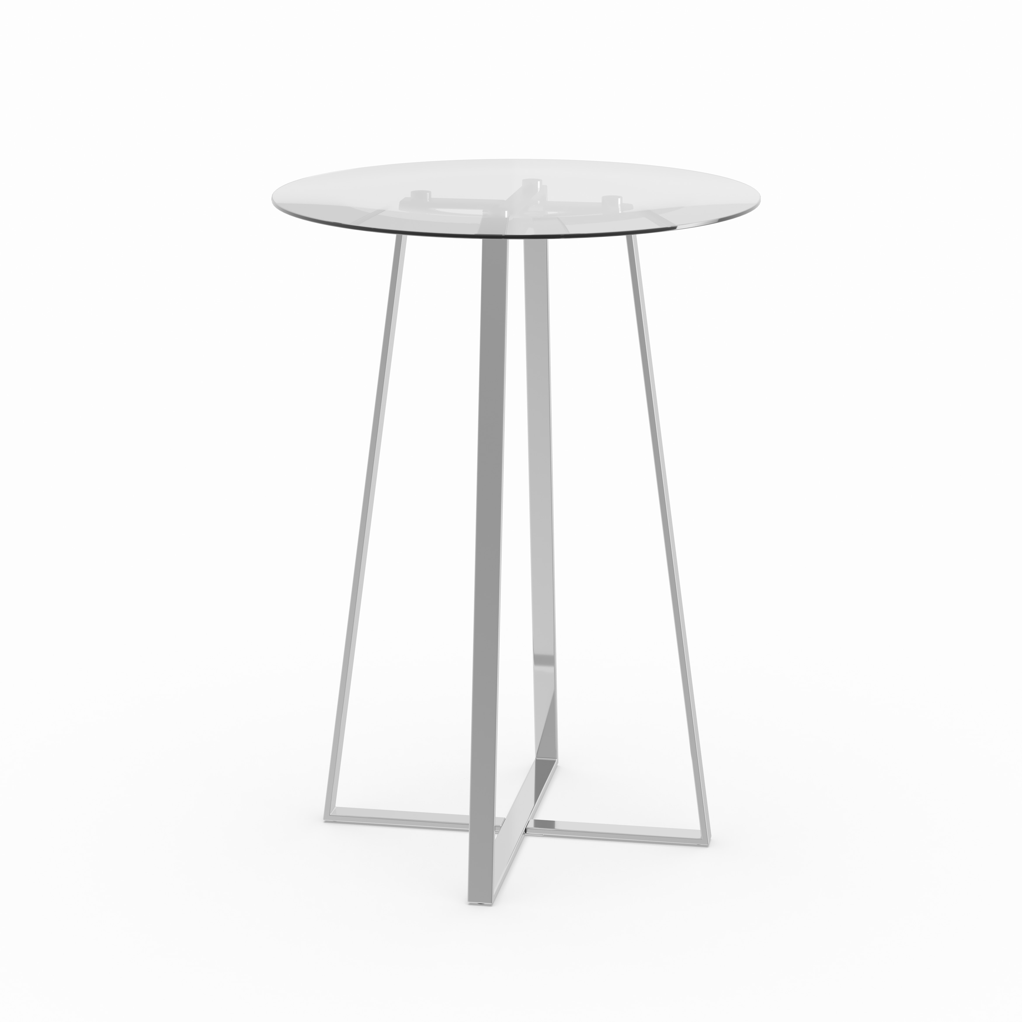 Coaster Furniture Zanella Chrome Glass Top Bar Table