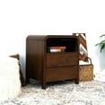 thumbnail image 3 of Arton Mid Century Solid Wood Walnut Nightstand Bed Side Tables with 2 Drawers, 3 of 7