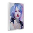 thumbnail image 4 of Stupell Industries Blue Haired Woman Visage Novelty Painting White Framed Art Print Wall Art, 20 x 30, 4 of 10