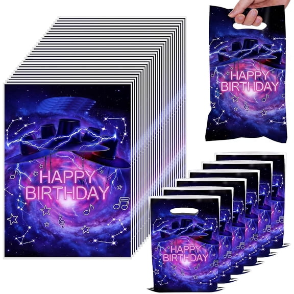 Lixincrea Party Favor Bags Magic Music Space Theme Galaxy Print 50 Count