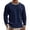 Blue, variant on CCRFTGI Mens t-shirts Big and Tall Long Sleeve Crew Neck Pullover Shirts Lightweight Casual Basic Army Green L