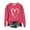 Z-Hot Pink, variant on BKQCNKM Crewneck Sweatshirts Women's Casual I Can'T But I Know A Guy Printed Long Sleeve Sweatshirt Fun Sweatshirt Shirt Plus Size Tops Womens Long Sleeve Tops Black L