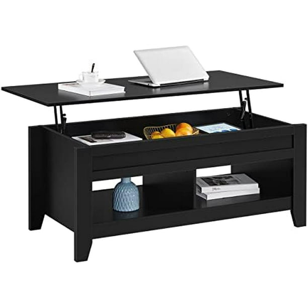 Black Coffee Table, Lift Top Coffee Table With Hidden Storage