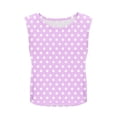 thumbnail image 4 of Fewfanhot Women's Polka Dot Print Sleeveless Workout Crop Top, Loose Fit Racerback Gym Tank, Lightweight Breathable Summer Athletic Shirt, 4 of 7