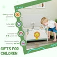 thumbnail image 3 of Sesslife Kids Toy Box for Boys Girls, Wood Kids Storage Organizer with Safety Hinged-Lid and Storage Bench, Cute Toy Chest for Living Room, Toddler Room, Bedroom, Aged 3+, Green, 3 of 7