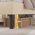 thumbnail image 7 of VECELO LED Bed Frame, Queen Size Upholstered Platform Bed Frame with Adjustable Charging Station Headboard, No Box Spring Needed, Easy Assembly, Beige, 7 of 7