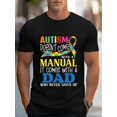 thumbnail image 1 of [Cotton Autism Awareness Tee] Cotton Autism Awareness T-Shirt - Casual Crew Neck Knit Fabric with Slight Stretch, Regular Fit All-Season Top with Inspirational Dad Message Print, 1 of 6