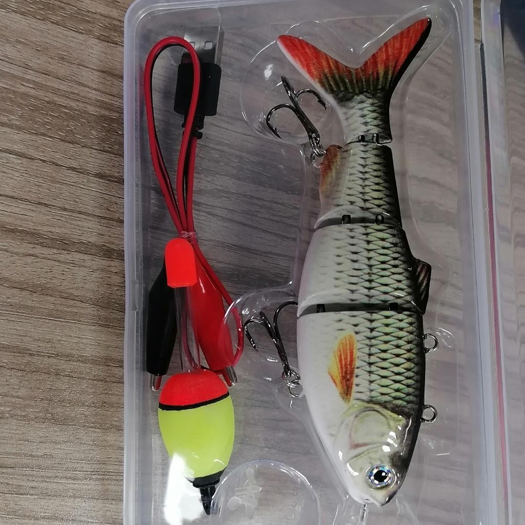 hejhncii Fishing Tackle Robotic Swimming Lure 4 Segement Fishing Baits Electric Baits