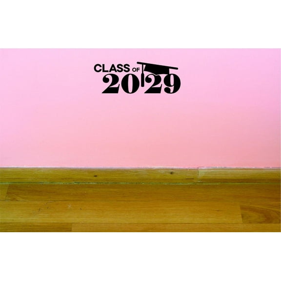 Custom Decals Class Of 2029 Wall Art Size: 10 X 20 Inches Color: Black